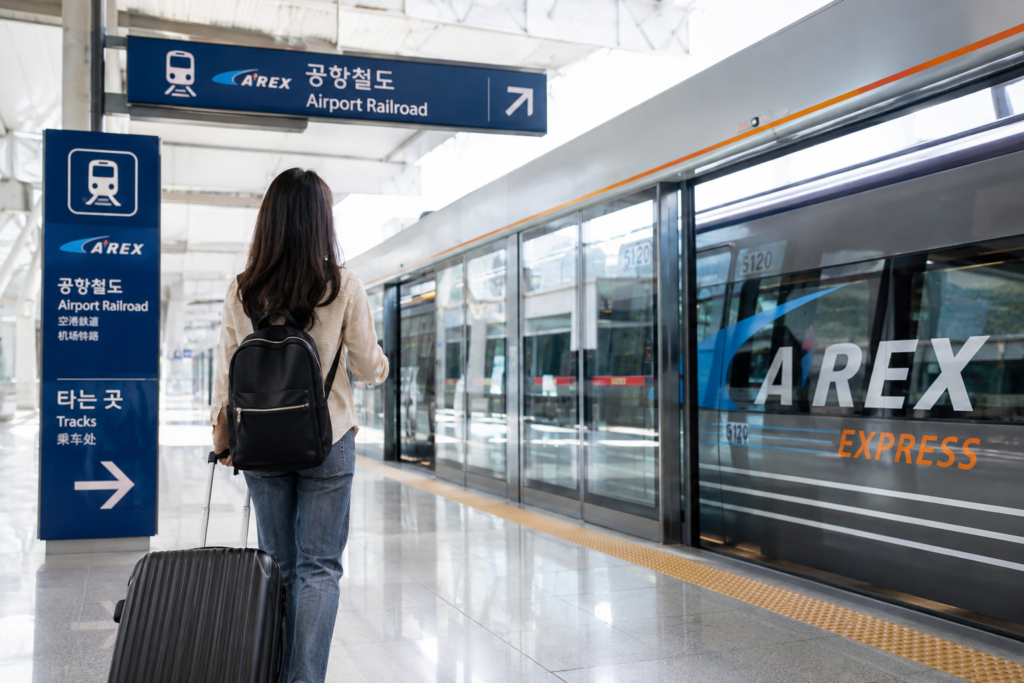 AREX Express platform at Incheon International Airport